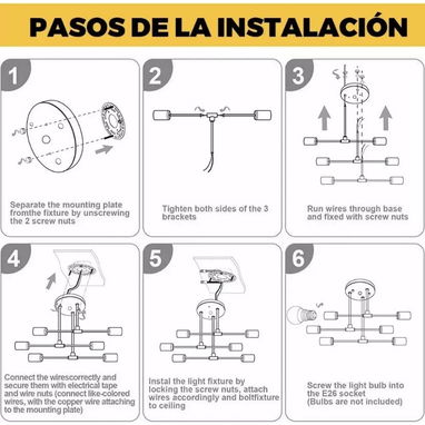 Lámpara decorativa moderna para techo dorada. Nuevas en caja - Img 90511588