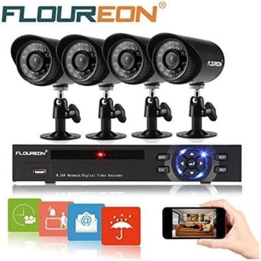 Sistema de vigilancia FLOUREON 1080N con 4 cámaras de seguridad🔒🏡🌐 $299 - 2/4