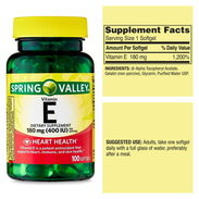 Vitamina E de 180 Mg de 100 tabletas nuevas y selladas - Img 48083014