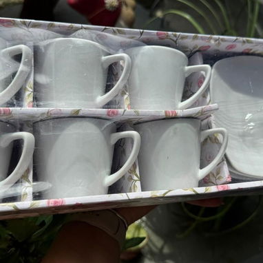 Juegos de tazas para café de cerámica de 12 piezas 🌸 Varios modelos - Img 118625763