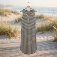 Vestido Largo a Rayas Talla M, Modelo Ever-Stripe - Img 57900018