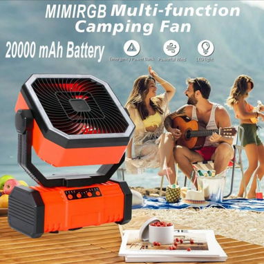 Ventilador portátil recargable, de gran durabilidad, con luz LED ultra brillante. - Img 113092543