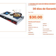 Cocina de Mesa DESMATT 3 Hornillas: Acero Inoxidable y Garantía Real VPT#-0409 - Img 55667935