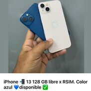 Iphone 13 de 128gb libre por Rsim,azul disponible con bateria al 93% - Img 45624354