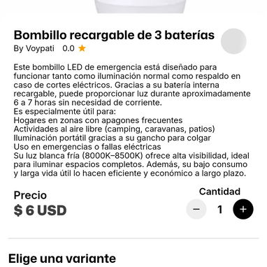 En venta bombillo recargable - Img 124314042