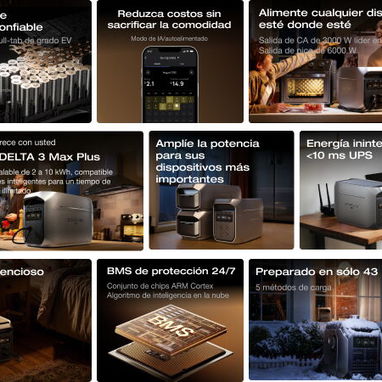 Batería Extra Ecoflow Delta 3 Max Plus - Ecoflow Delta 3 Ultra Plus, LiFePO4 2048Wh NUEVA TF-> 59030040 - 7/9