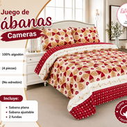 Juego de sábanas cameras 12 USD 100% algodón (4 piezas) (No edredón) Sabana plana Sabana - Img 58333331