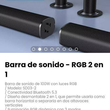 Barra de sonido - RGB 2 en 1. Modelo: SD03-2 - Img 117233883