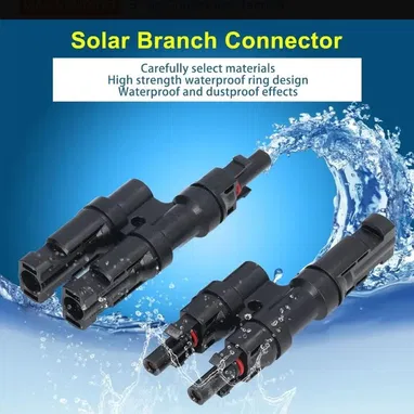 Pareja de conectores MC4 tipo Y, para conectar dos paneles solares en paralelo - Img 122919575