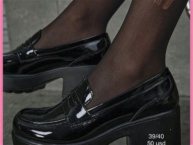 Loafers de plataforma altos en negro mocasines a la moda mujer zapatos de salir #39/40 solo en Pava’s shop - Img main-image-45281578