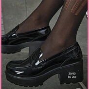 Loafers de plataforma altos en negro mocasines a la moda mujer zapatos de salir #39/40 solo en Pava’s shop - Img 45281578