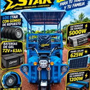 🛺 TRICICLO ELÉCTRICO MARCA STAR    ⚙️ 𝐄𝐒𝐏𝐄𝐂𝐈𝐅𝐈𝐂𝐀𝐂𝐈𝐎𝐍𝐄𝐒  • 1500 Wats  • 72 Volt  • 58 AH  • ⁠Autonomía : - Img 58292897