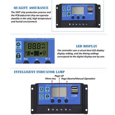 Controladores de carga solar MPPT de 100A con pantalla LCD, utilizado para baterías de 12V/ 24/36/48 - Img 121616253