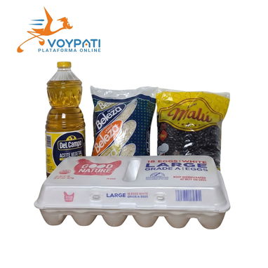 Arroz, frijol, pollo, huevo, aceite, perrito, salchicha, café - Img 125247347