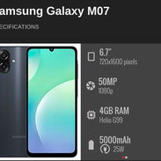 Samsung M07 4/64, nuevo, sellado cargador, cover, - Img 53791735