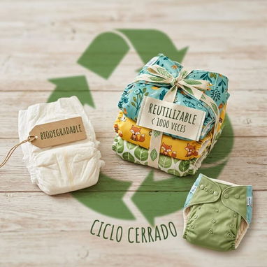 Culeros reutilizables para bebé Pañales reutilizables para niño Ecológicos Rellenos absorbentes Panales Culero - 9/9