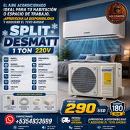 ❄️ DESMATT❄️ SPLIT NO INVERTER 1 TON 220V MARCA DESMATT. SERVICIO DE ENTREGA CON FACTURA Y GARANATÍA. 📲 54833699 - Img 57021522