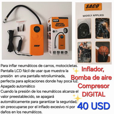 Inflador. Bomba de aire digital - Img 110635755