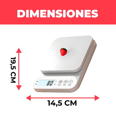 Pesa digital de cocina ⚖️🍰 moderna 0‑10kg precisa para alimentos, comercio, cera y velas, compacta y portátil - 3/4