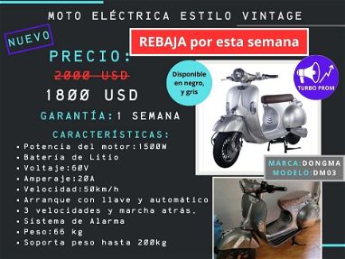 Moto eléctrica estilo vintage😯 rebaja - Img main-image-46076817