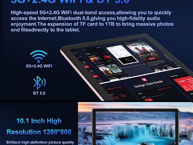 Oangcc Android 13 Tablet 2024 de 10 pulgadas con 12 GB de RAM +128 GB de ROM +1 TB Octa-Core expandido +mouse 5G Wi-Fi - Img 68963364