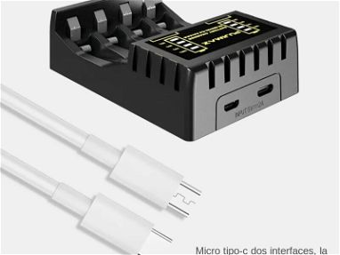 Cargador USB rápido inteligente para pilas recargables AAA/AA Ni-MH/ni-cd con indicador LED 15 € - Img 66463005