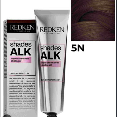Tintes para el cabello estuches de 2 tubos de tintes de 60ml cada uno, sin amoniaco tono 9N / 5N Marca REDKEN - 2/2