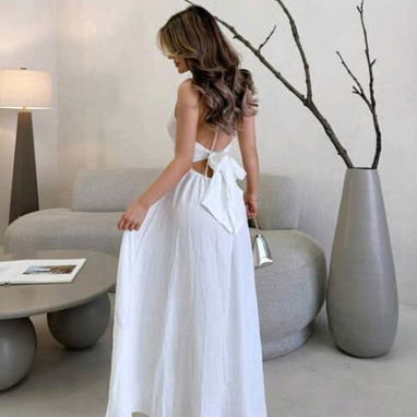 Vestido blanco largo talla M - 2/2