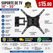 Soporte TV con Inclinación Vertical 14-55 Pulgadas, Soporte Articulado con Tornillería para TV 14-55 VPT#-0484 - Img 55672203