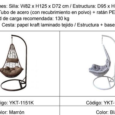 [MUB]🍁Excelentes Sillas colgantes para descansar amenamente en color blanco - 5/5