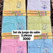 Juegos de salón 5 piezas , 100% algodón ropa de bebé - Img 46816456