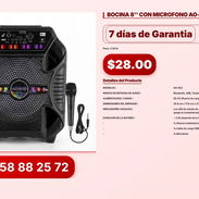 BOCINA 8'' CON MICROFONO AO-822 VPT#-0053 - Img 56823691