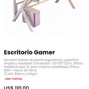 Escritorio Gamer de diseño ergonómico, superficie amplia y resistente /Dimensión: 120*60*72cm. - Img 54905380