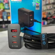 Turbo cargador 67 W con cable Tipo-C a Tipo-C color negro GO671 G-Tide - Img 55877296