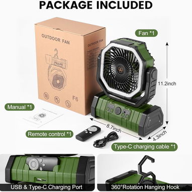 Ventiladores recargables portátiles de 30000mAh - Img 126132436