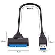 Cable adaptador de disco duro USB 3.0 SATA III, SATA a USB para SSD y HDD de 2,5 pulgadas. Nuevos. - Img 53383374