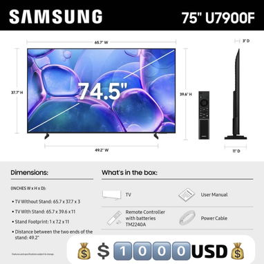 TV de 50”-85” Pulgadas Samsung , LG , TCL Smart TV ( 2025 )Ultimas series  Lo mejor en Precios - Img 118325389