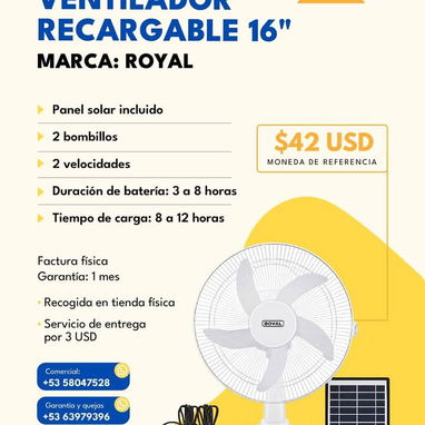 RODIMAX SURL,Electrodomesticos Marca Royal,Factura y Certifico de Garantia Impreso,Mensajeria,pago en cup - Img 120283287