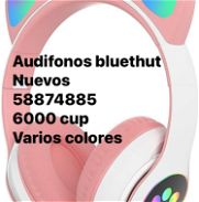 Audifonos bluethut oreja de gatos con luces varios colores - Img 46068172