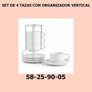 SET DE 4 TAZAS CON ORGANIZADOR VERTICAL - Img 55729381