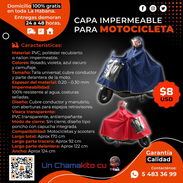 ☔ 8USD ☔ CAPA IMPERMEABLE PARA MOTO Y BICIMOTO. MENSAJERÍA CON FACTURA. TLF 54833699 - Img 52274992