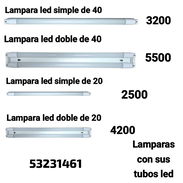 👉Lámpara led doble de 40 de empotrar (con sus tubos LED) 8000 Lámpara led de 40 doble 5500 Lámpara led de 40 simple 3 - Img 51702081