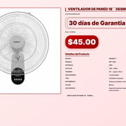 VENTILADOR DE PARED 18´´ DESMATT . - Img 57104670