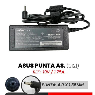 Cargador para Laptop Asus de 19v 1.75a, compatible con las laptops que le dieron a los médicos, nuevo +garantía. - Img 113947550