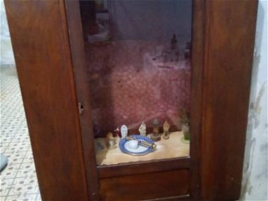 Canastillero o vitrina  antigua de caoba - Img main-image-45504370