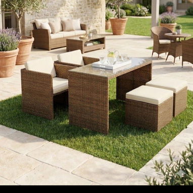 Silla colgante disponible dos colores ... sofacama...sofa en L empacado al vacío juego de terrasa - Img 121346887