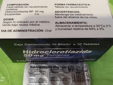 //-PRESION Y DIURETICOS-// Hidroclorotiazida 50mg - Img main-image-43844454