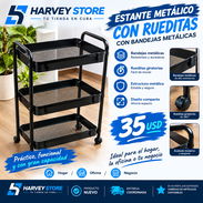 ESTANTE ORGANIZADOR METÁLICO CON RUEDITAS - Img 58036678