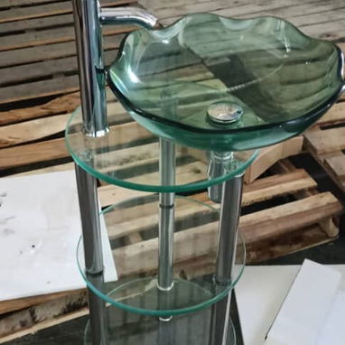Lavamanos de cristal con su espejo 120 usd - 2/2