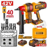 🔨🏗️ CLAVADORA INALÁMBRICA PARA HORMIGÓN – LITIO 42V, CLAVOS 19-40MM, 2 BATERÍAS – 420 USD - Img 57704721